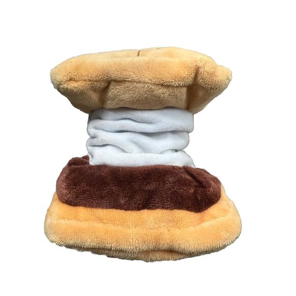 Bark Box Begging For S'Mores Bungee Squeaker Crinkle Chew Fetch Dog Toy M/L - Picture 1 of 4